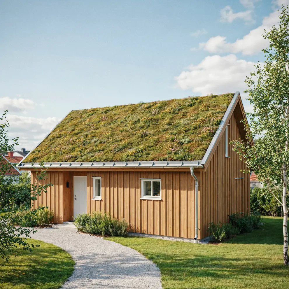 tatskikt laggning av sedumtak tak med grasmatta orgryte goteborg